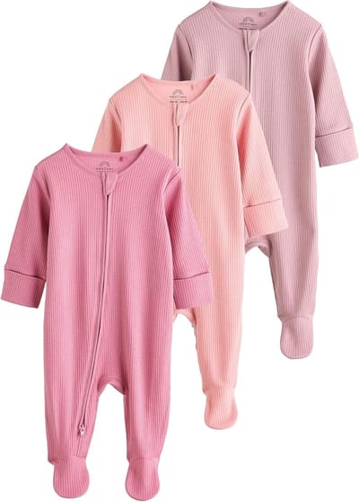 Baby Pyjama Set - Nachtkleding Baby - Comfortabel Slapen - Twee-Weg Rits - 3 Stuks - Meerdere Kleuren