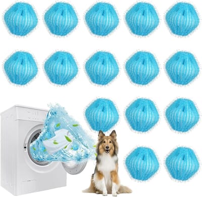 Haarvangers Wasmachine - Pluisverwijderaars - Vangen Dierenharen - Herbruikbaar Nylon Materiaal - 17 x 12 x 3 cm - Blauw