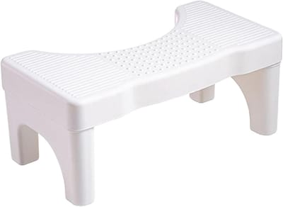Toilet Kruk - Potty Stoel - Verbeterde Houding - Antislip Ontwerp - 51x20x20 cm - Wit