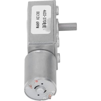 6 RPM Wormwielmotor Robuuste Zelfborgende DC Motor met Tandwielen voor Deuropener Kleine Lieren DC12V