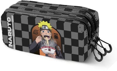 Karactermania - Naruto Ichiraku - Trick FAN 2.2 - Pennenzak - Potloden Etui met Triple Rits - Pennenetui - Zwart