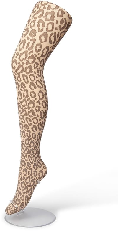 Bonnie Doon Dames Panterprint Panty 100 Denier Zalm maat S/M - Chique Panty - Leopard Dessin - Brede Boord - Comfort - Panter Print - Jaguar - Dieren Print - Jaguar Tights - Feestelijk - Licht Roze - Almost Apricot - BP211904.116