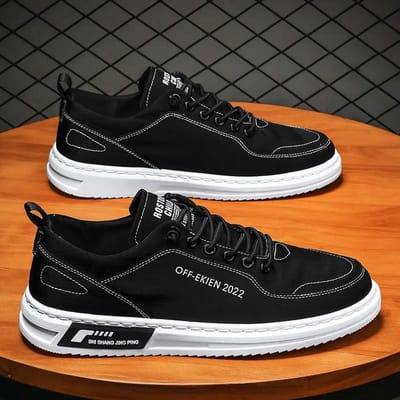 Heren Gevulkaniseerde Schoenen Platte Antislip Slijtvaste Ademende Sneakers Klassieke Mode Canvas Casual Schoenen Schoenen voor Mannen 44 gray