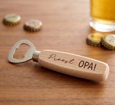 Vaderdagcadeau voor opa – Bieropener / flesopener met gravering ‘Proost OPA!’