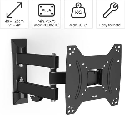 TV Muurbeugel, TV Beugel / TV Wall Bracket, Tiltable TV Bracket - LCD, OLED, Plasma Flat &Curved / BESPAAR RUIMTE 19 - 48 inch