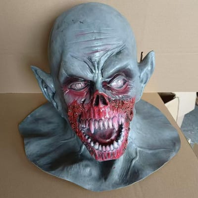 Horror Vampier Latex Masker One size fits all adults grijs