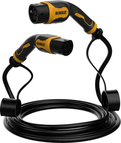 Elektrische voertuig oplaadkabel - DEWALT - 22kW - Type 2 - 5 m - TPU-kabel - 32A - 380V wisselstroom