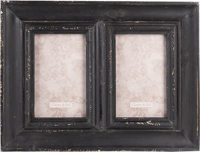 Clayre & Eef Fotolijst 10x15 cm Zwart Hout