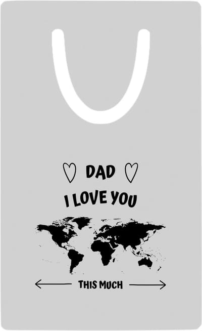 Hacebo® - Dad I love you this much metalen boekenlegger - Papa - geweldige papa - liefste vader - verjaardag - cadeau - kado - bedankje - geschenk Bladwijzer boekenleggers - 7.6 cm x 5cm