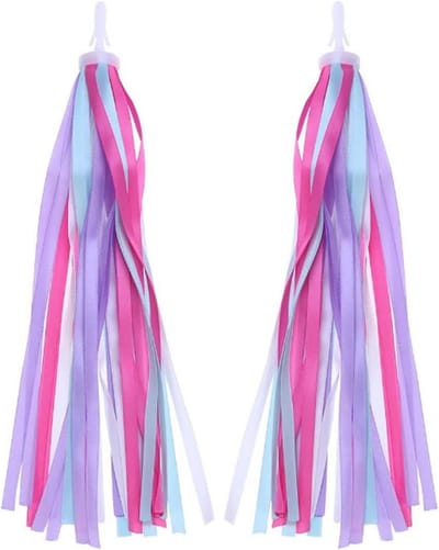 Fiets Streamers - Scooter Decoratie - Kinderen Versieren - Stof Verkleurt Niet - Poederblauw