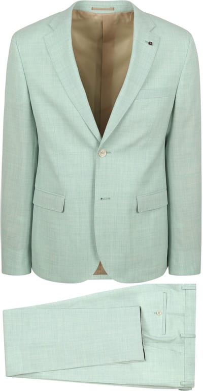 Suitable Toulon Kostuum Wol Surf Groen