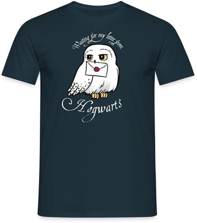 Harry Potter Hedwig Met Brief Waiting For My Letter T-Shirt Heren