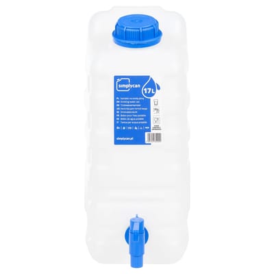 vidaXL - Watertank - met - kraan - 15 - L - kunststof - transparant