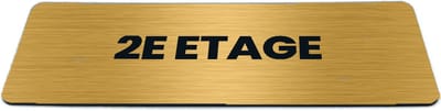 Deurbordje Goud-look met tekst 2e etage - Formaat 150 x 50 mm x 1,6 mm - Zelfklevend | Luxe uitstraling | Geborstelde Gouden toplaag | Gratis Verzending | Decoporta