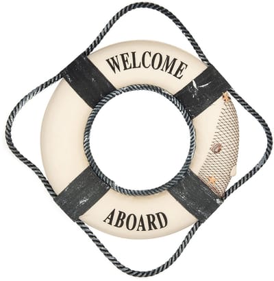 Clayre & Eef Decoratie Ø 31x6 cm Wit Foam