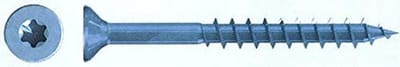 Spaanplaatschroeven Torx Verzinkt 6.0 x 80 mm - Verzonken Kop - 100 Stuks