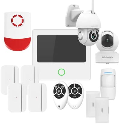 Alarm Systeem met Touchscreen, Diervriendelijke Bewegingsmelder en Roterende Camera