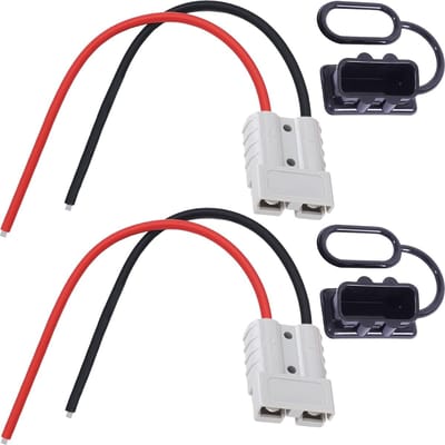 Zware Accukabel Set 50A Voor Heftruck & Trailerlier - 10 AWG Silicone Kabel 60 cm
