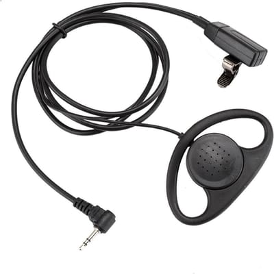 2 stuks 1-pins D-vorm oortje met PTT microfoon headset voor Motorola 2-weg radio's Walkie Talkie accessoire