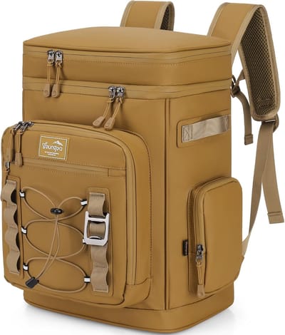 30 liter grote thermische koelrugzak waterdicht voor strand outdoor camping picknick geel