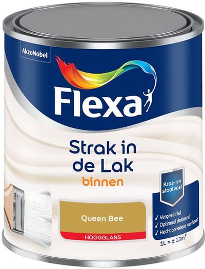 Flexa - Strak In De Lak Binnenlak Hoogglans - Queen Bee - Mengverf - 1 L