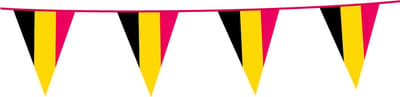 2x Vlaggenlijn België 10 Meter - Voetbal EK WK Landen Land Feest Versiering Decoratie