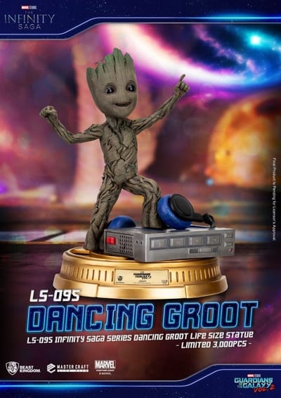 Beast Kingdom Toys Guardians of the Galaxy 2 Life-Size Statue Dancing Groot heo EU Exclusive 32 cm Lifesize Beeld