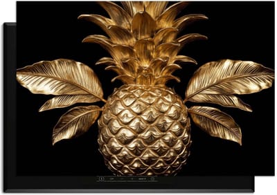 KitchenArt - Pine Luxe - Inductie Beschermer - 90x50 cm - Kookplaat Beschermer - Luxe Afdekplaat Inductieplaat - Anti-slip & Oprolbaar - Beschermmat Inductiekookplaat