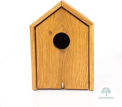 HoutenFrits - Nestkast - Vogelhuisje - Handgemaakt - Essenhout