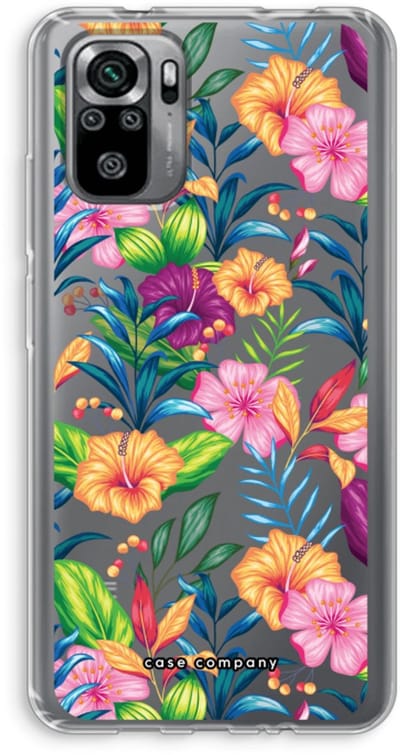 Case Company® - Hoesje geschikt voor Xiaomi Redmi Note 10S hoesje - Tropisch 2 - Soft Cover Telefoonhoesje - Bescherming aan alle Kanten en Schermrand