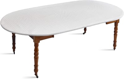 Elastische Tafelbeschermhoes Wit voor Ovale Tafel 230-243 cm
