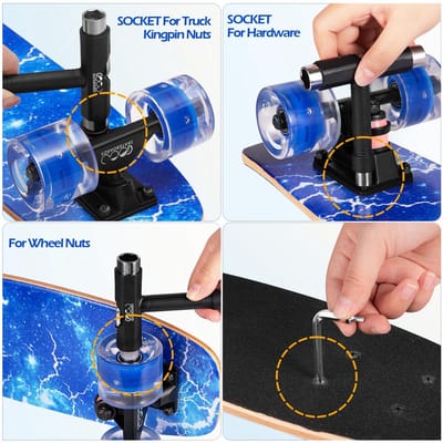 Dailygoods- Skateboard 9-laags Canadese esdoorn - Antishock wielen - Aluminium trucks - Compleet skateboard - 31" x 8" - Geschikt voor beginners