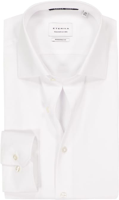 ETERNA modern fit overhemd - niet doorschijnend twill heren overhemd - wit - Strijkvrij - Boordmaat: 48 (EU maat: 3XL)