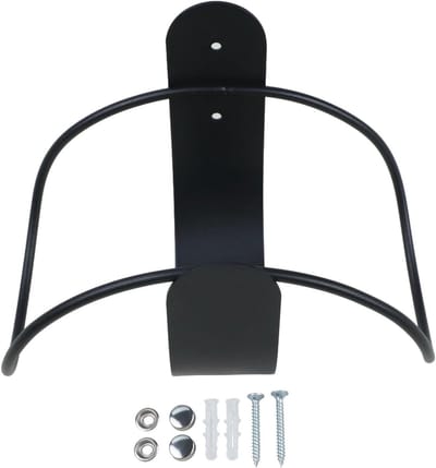 Slanghouder Wandmontage - Slanghanger Buiten - Tuin Organiseren - Robuust Koolstofstaal - Houdt 30m Slang - Zwart