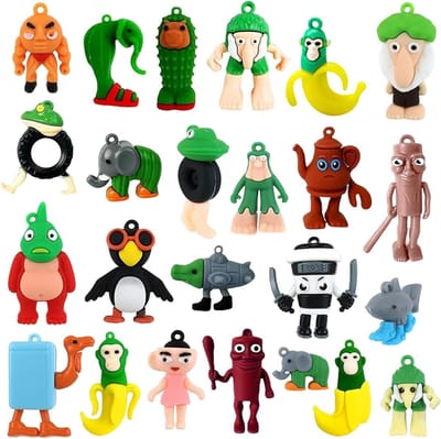24 Stuks 3D Geprinte Actiefiguren van Italiaanse Dieren, Creatieve Bureau Decoraties, Originele Cadeaus voor Fans en Collega's