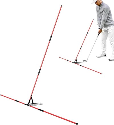 Golfuitlijningsstokhouder - Golftrainingshulp - Swing Verbeteren - Houdingscorrectie - 1.05m - Meerkleurig