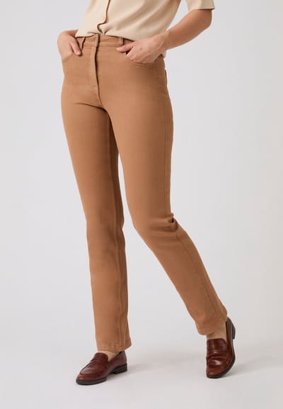 Damart - Jeans straight fit Perfect Fit by Damart - Dames - Bruin - 38