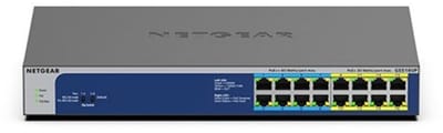 Netgear GS516UP-100EUS 16-Port Gigabit Ethernet High-Power PoE+ Unmanaged Switch with 8-Ports PoE++ (380W)