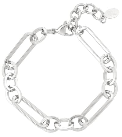 Joy Ibiza - schakel armband - grove paperclip schakel - boho - bohemian style - stainless steel