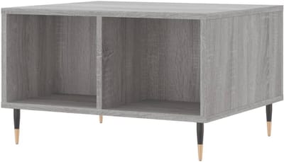 Salontafel - Bijzettafel Woonkamer - Opbergen Decoreren - Vier Opbergvakken - 60x50x365 cm - Grijs