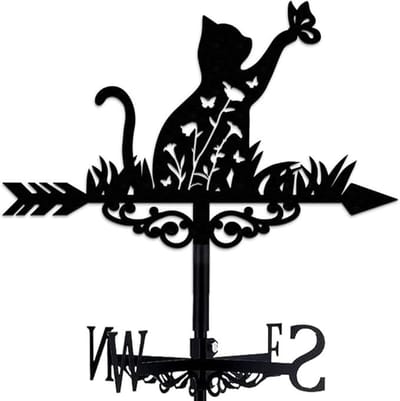 Windwijzer - smeedijzeren windwijzer - decoratief - weerbestendig - geschikt voor tuinen en daken-FXB17