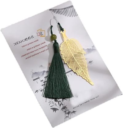 Metaal Leaf Tassel Boekenleggers - Elegante Leestools voor Vrouwen, Kinderen en Lezers, Perfect als Cadeau