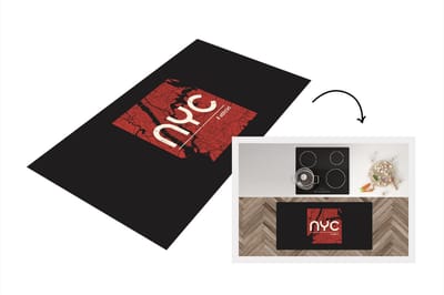 Keukenloper - Loper keuken - New York - NYC - Rood - 120x60 cm - Keukenloper vinyl