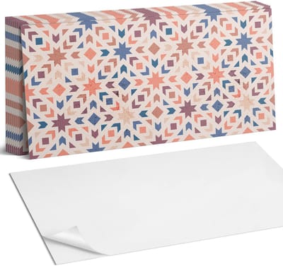 Coloray Plaktegels - Geometrische patronen in harmonie Zelfklevende Wandtegels - 40 cm x 20 cm - Beige Plaktegels - 10 stuks - Rechthoek PVC Tegels - Plaktegels Badkamer - Vloertegels Zelfklevend - Vinyl Tegels Zelfklevend - Portugese Tegels