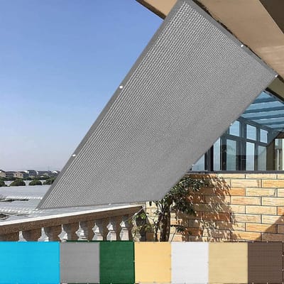 Planten Kasafdekking - Tuinoverkapping Balkon - Inkijk Blokkeren - Scheurvast HDPE Materiaal - 1.4x3.4m - Grijs