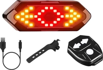 Fiets knipperlicht richtingaanwijzer LED - draadloos - werkt op accu
