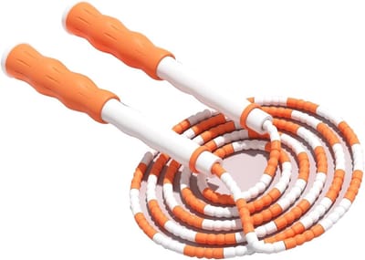 Klassieke Beaded Springtouw voor Kinderen en Studenten - Zachte Springtouw met Segmenten, Ideaal voor Fitness en Spelletjes