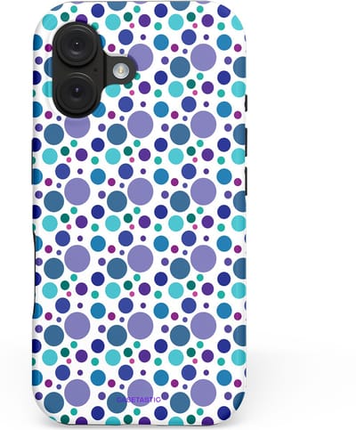 Casetastic hoesje geschikt voor Apple iPhone 16 - MagSafe - Dubbellaagse bescherming - Bubble blauw - Fashion Case - Wit Lavendel Blauw Mintgroen