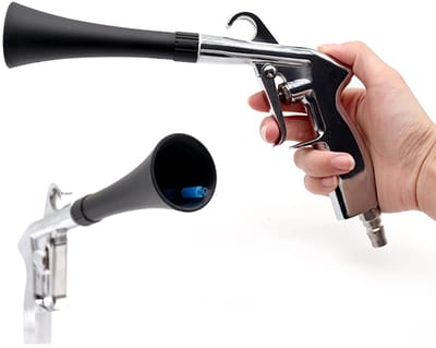 Detailing Auto Reinigingspistool Interieur -Autowaspistool - zeer efficiënt stofblaaspistool - Hogedrukspuit voor auto-interieurs - Pulse autowasapparatuur - gereedschappen - Autowasgereedschap - Hogedrukspuit met borstelkop - Zilver