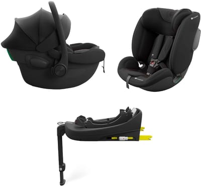 Kinderkraft ENDURA SAFE - Autostoel set - 3-in-1 - 360° draaibaar - Zwart